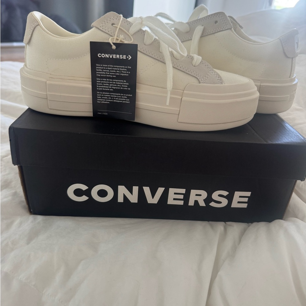 Converse Women's Off-White Platform Sneakers